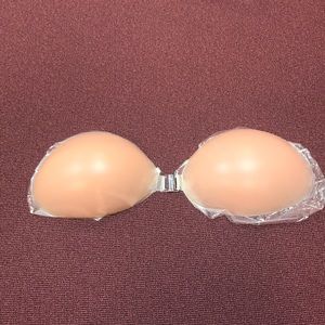 Nude backless stick on bra cup c